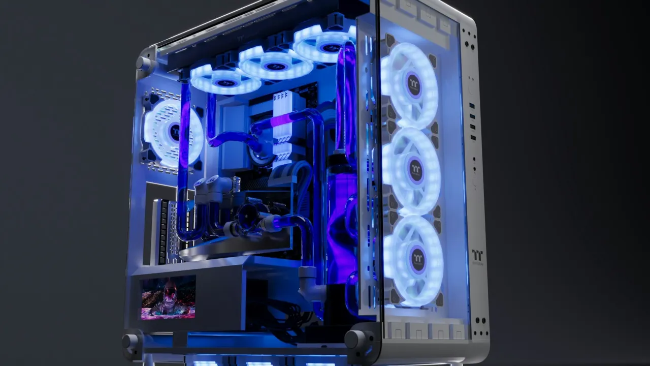 Gaming PC internal with parts