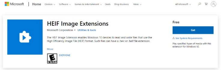 HEIF Image Extensions