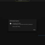 Nvidia GeForce Experience Error Code 0x0003 message