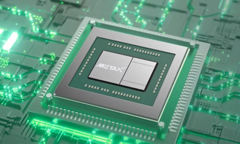 MetaX's first GPU product, the Xisi N100, showcasing advanced AI and video processing capabilities