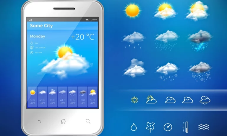 Top weather app for Android of 2023 displayed on smartphone screen