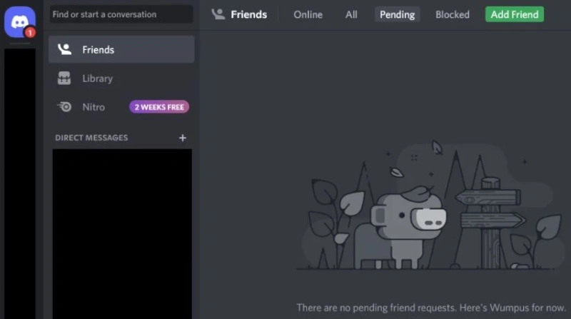 Visiting Nitro menu in Discord app.