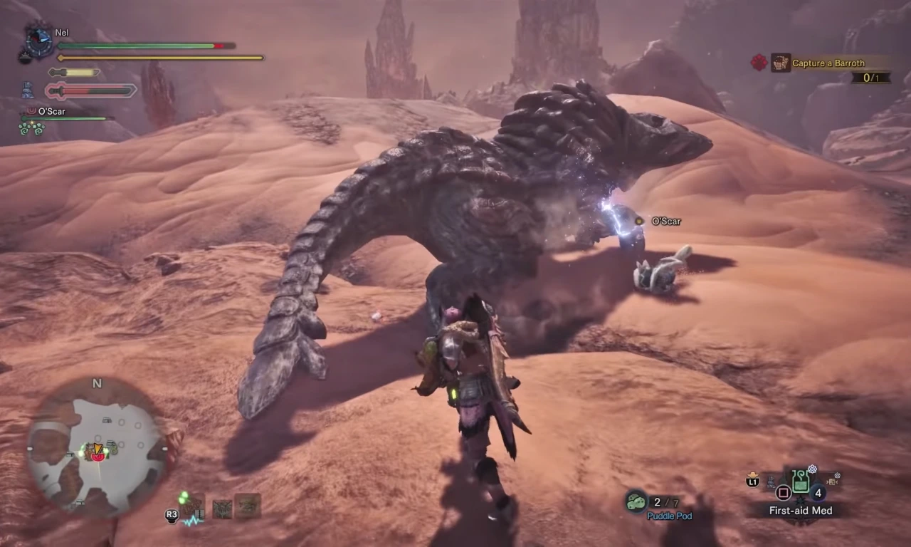 A gameplay shot of MHW