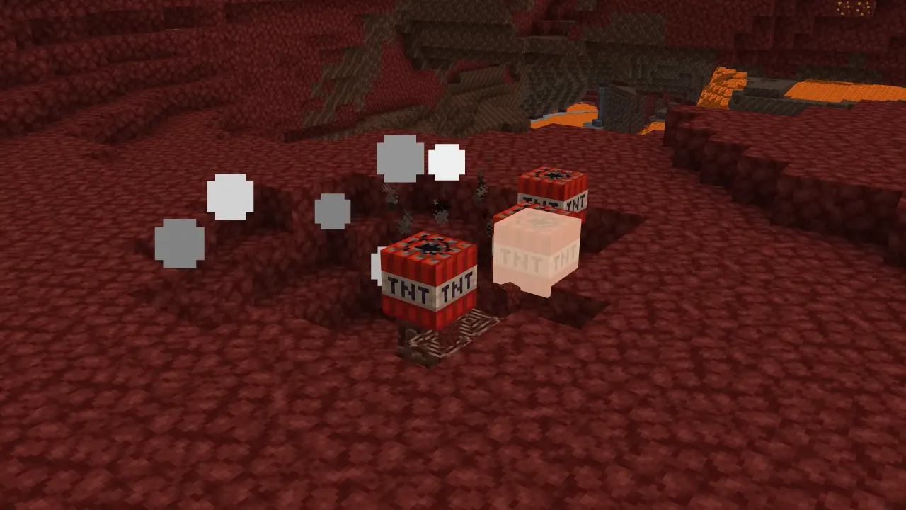 Blasting blocks with TNT in Minecraft