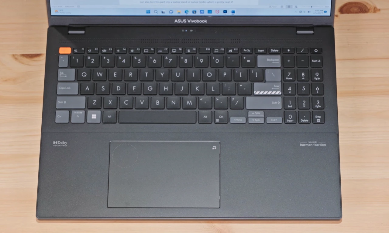 ASUS Vivobook Pro 16X OLED Keyboard and Trackpad