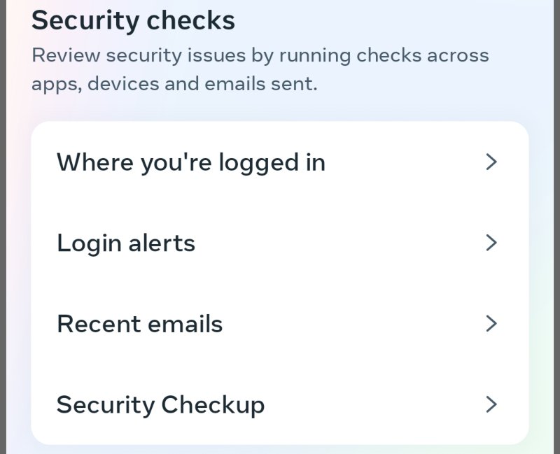 Messenger app security checks screen