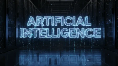 Tech Giants’ $600 Billion AI Spending Surge Triggers Investor Selloff Artificial Intelligence words writtten in ghost format with dark background.