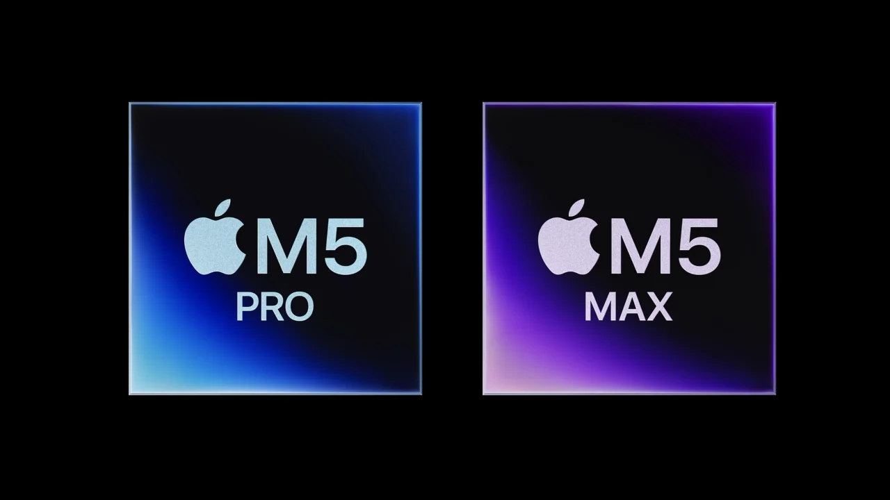Apple-MacBook-Pro-M5-Pro-and-M5-Max-chips-logos