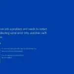 Windows Blue Screen of Death (BSOD) Error Screen