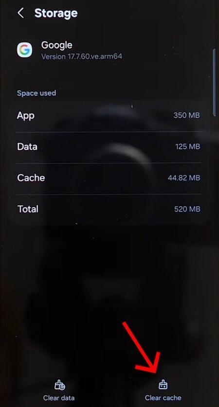 App clear cache on Android Phone